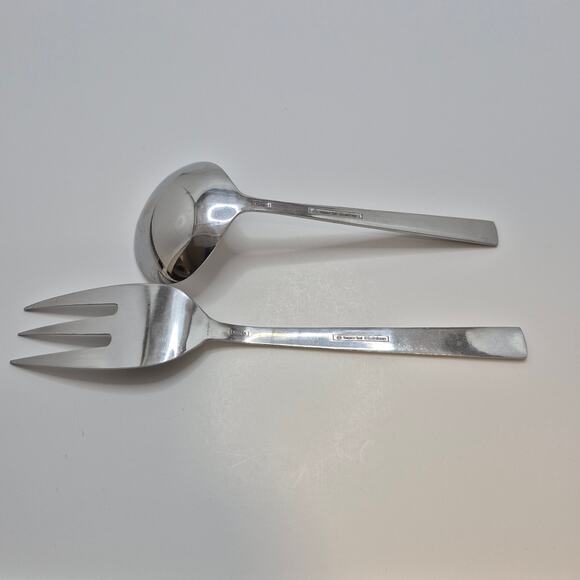 Serta Imperial Stainless Steel Vintage Korea Serving Fork and Ladle Set - Picture 6 of 12